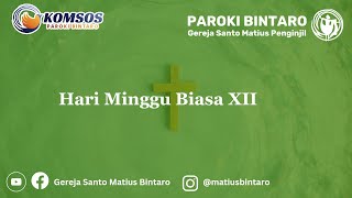 Misa Hari Minggu Biasa XII l Minggu 23 Juni 2024 l Paroki Bintaro  Gereja St Matius Penginjil [upl. by Enegue92]