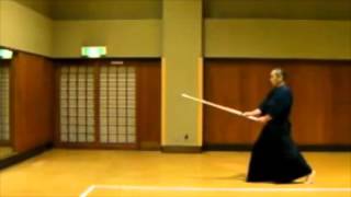 Kendo Footwork Fumikiri Fumikomi Hikitsuke [upl. by Anahsak]