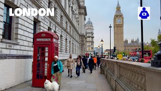 London Autumn Walk 🇬🇧 Westminster Cathedral BIG BEN to Covent Garden  Central London Walking Tour [upl. by Delaryd]