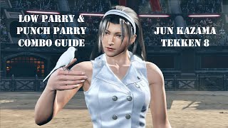 TEKKEN 8  Jun Kazama Low Parry amp Punch Parry Combos Guide [upl. by Atteynot]