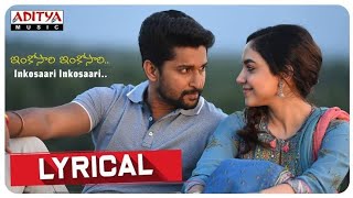 INKOSARI INKOSARI FULL SONG LYRICS  TUCK JAGADISH  NANI  RITU VARMA [upl. by Norabel366]