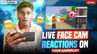 LIVE FACECAM REACTIONS ON YOUR GAMEPLAY  FREE FIRE LIVE TELUGU  TEAMCODE SANTHUBHAIGAMING [upl. by Patten]