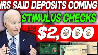 IRS SAID Deposits Coming 2000 Stimulus Checks Deposit Date For Social Security SSI SSDI VA Seniors [upl. by Nina]