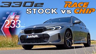 2024 BMW 330e Touring LCI  STOCK vs RACECHIP 0100 100200 amp INSTALLATION [upl. by Sairahcaz]