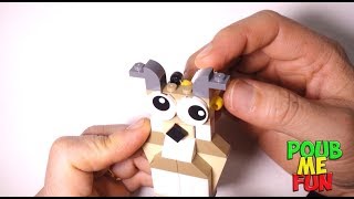 How to Build LEGO Squirrel with Rotating Eyes  LEGO Fun Functions  Parts from 10712 [upl. by Annabella]