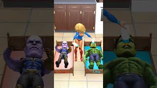 Supergirl Vs 2 Babies 😂  Spiderman Hulk Thanos shorts [upl. by Darlleen]