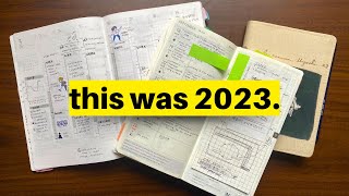 2023 Full Flip Through every planner I used this year [upl. by Wilde]