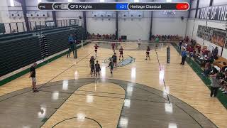 CFS Knights vs Heritage Classical 20241024 Day 1 Match 1 1st Set [upl. by Eneri]