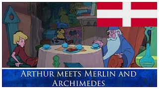 The Sword in the Stone 1963  Arthur meets Merlin and Archimedes  Danish Dansk [upl. by Wendi596]