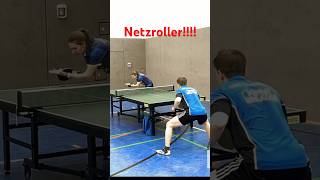 Riesenglück im 5ten Satz tischtennis tabletennis Netzroller [upl. by Ahsinhoj200]