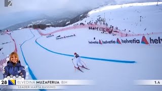 Elvedina Muzaferija 4th place BosniaampHercrgovina Downhill CRANS MONTANA🇧🇦⛷️🇨🇭 [upl. by Huber]