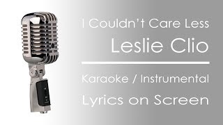 I Couldnt Care Less  Karaoke  Instrumental [upl. by Nillok332]