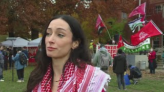 Portland election protesters ‘Workers deserve more’ [upl. by Anaehs]