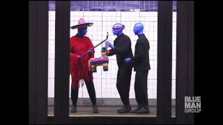 Blue Man Group Ride NYC Subway  FIESTA Party [upl. by Nacul]