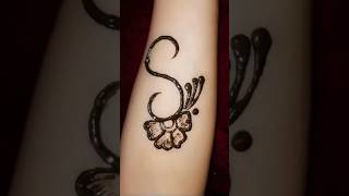 S letter mehndi designselettertattoomehndidesignyoutubeshorts [upl. by Ymorej541]