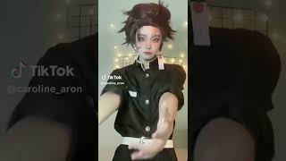 Tanjiro cosplay dance😍 kimetsunoyaiba tiktokvideo tanjiro dance trending trendingshorts [upl. by Rabka]