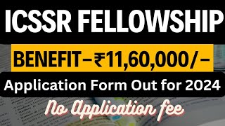 ICSSR Senior Fellowship 2024Complete Details icssr fellowships [upl. by Gnort]