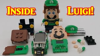 LEGO Luigi Whats inside LEGO Luigi legomario [upl. by Synned]