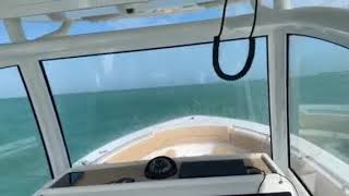 2018 282 Sportsman with 2 300 Yamaha in 34 foot seas at 30 mph [upl. by Ihsar]