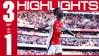 WHAT A COMEBACK 🤩  HIGHLIGHTS  Arsenal vs Southampton 31  Havertz Martinelli amp Saka  PL [upl. by Bernhard735]