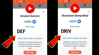 Amazon Success Cats Code  Blockchain Demystified Cats  12 November Cats All YouTube Video Codes [upl. by Esila]
