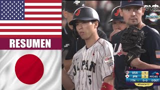 Resumen  Estados Unidos VS Japón  WBSC Premier 12 2024  Super ronda [upl. by Sabian]