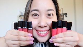 CHANEL ROUGE ALLURE INK ALL 8 LIP SWATCHES [upl. by Oyr]