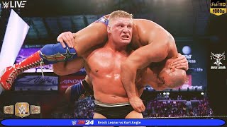 Brock Lesnar vs Kurt Angle  No holds barred match for The Undisputed Championship  WWE2K24 [upl. by Valora]