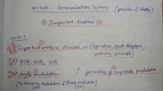 EC3491  Communication Systems  Easy pass  Important Questions  how to study  anna university [upl. by Wileen]