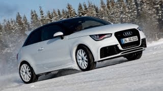 evo Diaries Audi A1 Quattro  first drive on a frozen lake [upl. by Morrie]