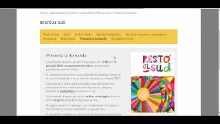 Resto al Sud  Come funziona laccesso alla piattaforma informatica tutorial [upl. by Biondo]