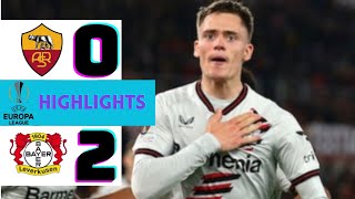 AS Roma vs Leverkusen 02 Highlights amp Goals 2024 HD [upl. by Shandee178]