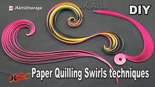 Paper Quilling Swirls Tutorial  JK Arts 1277 [upl. by Abelard]