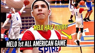 LaMelo Ball HALF COURT SHOT In 1st ALL AMERICAN Game vs Julian Newman Melo PUTS ON A SHOW [upl. by Nosnor]