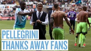 PELLEGRINI THROWS JACKET INTO CITY AWAY FANS [upl. by Yanetruoc]