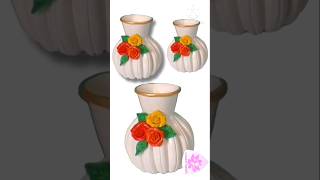 diy flower Vase  easy cement showpiece  cement crafts shorts diy homedecor [upl. by Sumaes]