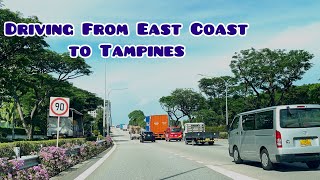 Driving from East Coast to Tampines  Explore Singapore  Tuoi Singapore [upl. by Albright]