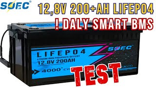 SOEC 200Ah 128V ligepo4 mit Daly Smart BMS Aktive Balancer Heizung Akku Batterie Test Solaranlage [upl. by Noivart]