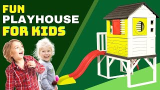 Smoby House On Stilts Fun Playhouse For Kids [upl. by Ayocal]