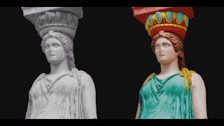 Colors of Ancient Europe – Caryatid from the Erechtheion in Athens [upl. by Ridley]