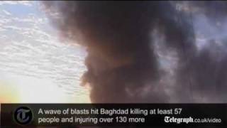 Iraq wave of deadly bomb blasts hit Baghdad rush hour [upl. by Shumway528]