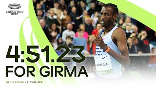 Lamecha Girma comes tantalisingly close to world best 😮‍💨  World Indoor Tour 2024 [upl. by Severin]