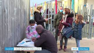 CharenteMaritime  lécole maternelle dEchillais ouverte malgré des cas de Covid [upl. by Ylremik]