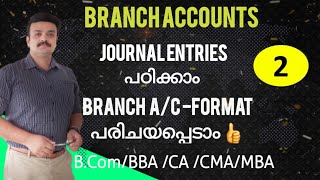 Branch accountsJournal EntriesFormat of Branch Account [upl. by Electra]