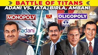 Adani Tata and Ambani in the Oligopoly Arena  Economic Showdown Monopoly and Oligopoly in India [upl. by Durtschi230]