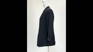 Digbys Black Button Open Collar Longline Jacket Size 1 11900 [upl. by Amaleta]