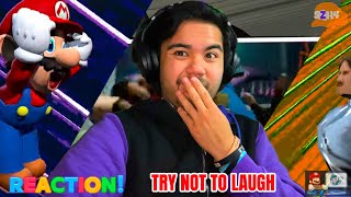 TRY NOT TO LAUGH  Mario Reacts to Nintendo Memes or else his salami is chopped off Reaction [upl. by Katy]