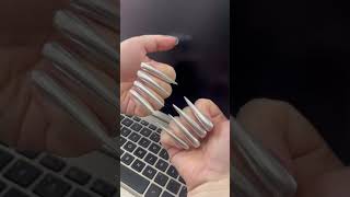 Extra long nails challenge for 24 hours No problem with Zenoori press on nails pressonnails [upl. by Lunette]