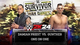 WWE 2K24  War Games  Gunther c vs Damian Priest  WWE Survivor Series [upl. by Georgeanna]