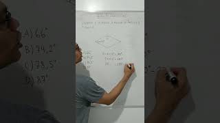 Questão sobre Soma dos Ângulos adjacentes de um Losango matemática geometria ensino shortvideo [upl. by Reivaj]